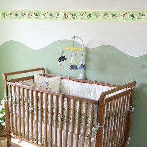 Interior decorado con Cenefa Aviones PL3507-2